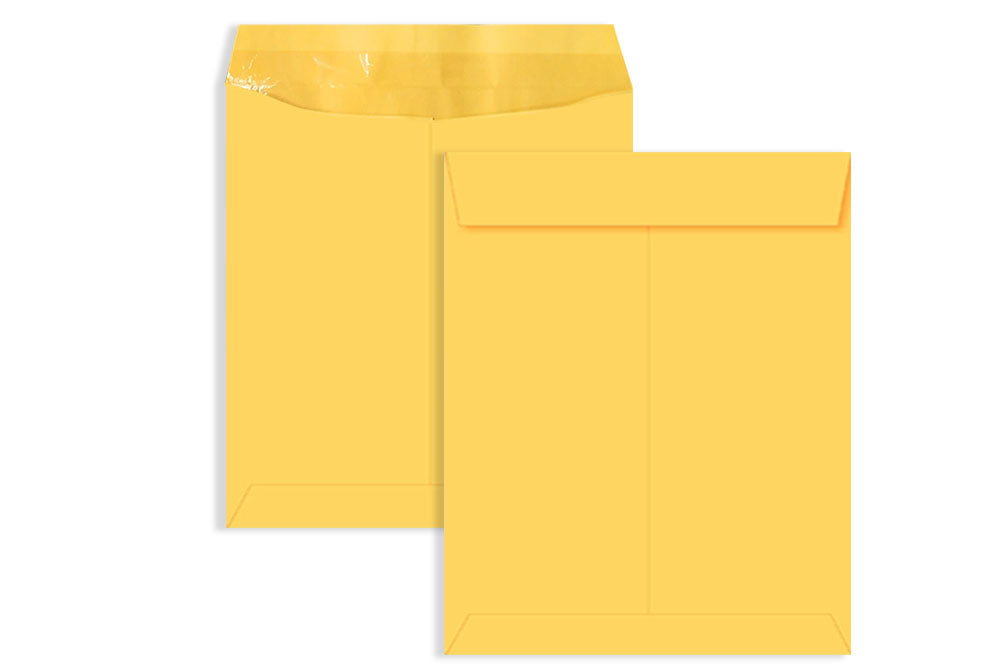 Laminated Yellow Paper Legal Size Envelope Ideal For Home Office Secure Mailing | Poly Laminated inside | 12" x 9.75" inch (Pack of 50) SKU : 804