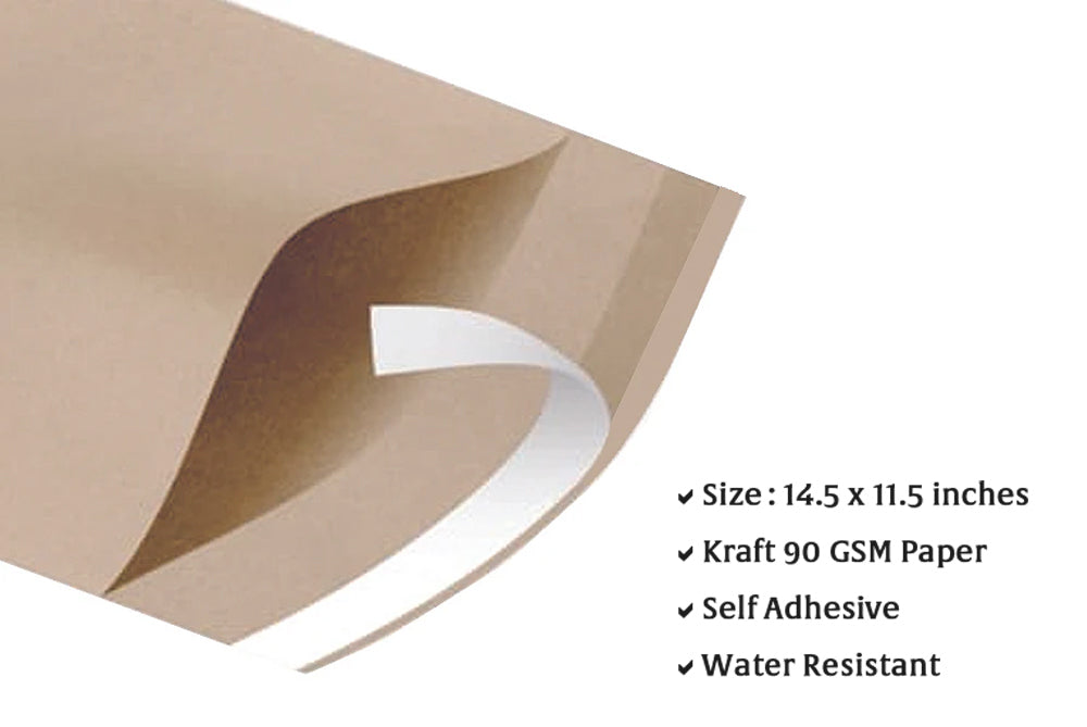 Kraft Water Resistant Envelope Mailers Size : 14.5" x 11.5"  Pack of 50 Envelope ME-785