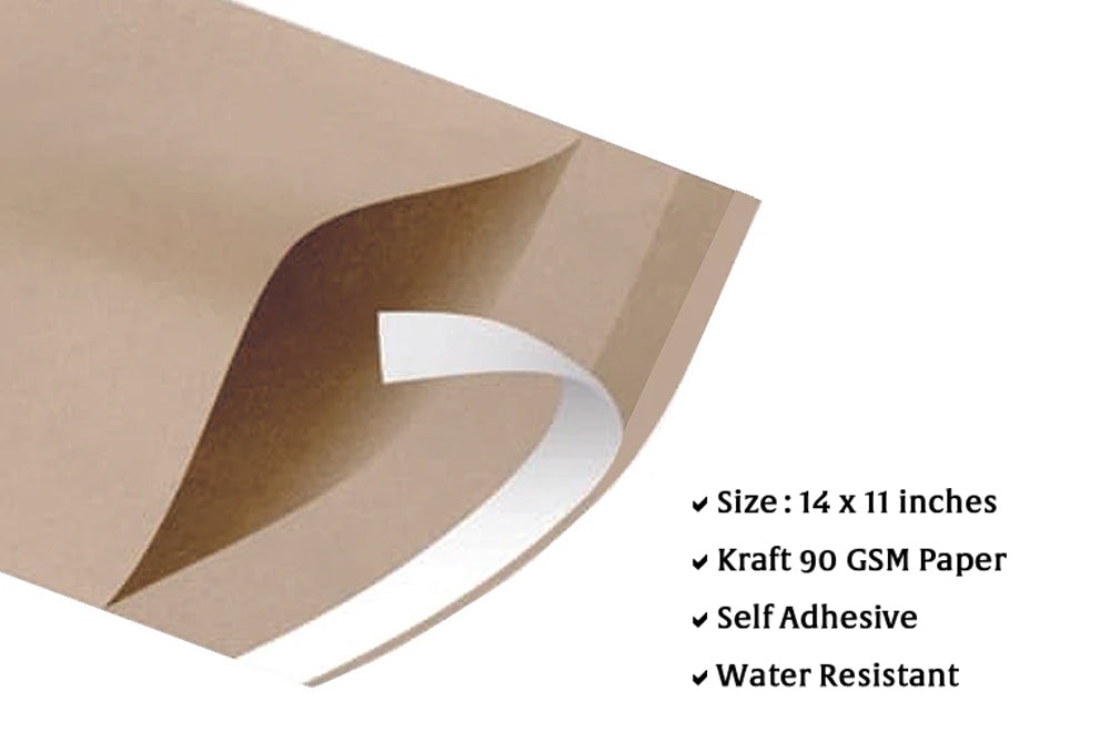 Kraft Water Resistant Envelope Mailers Size : 14" x 11"  Pack of 50 Envelope ME-786