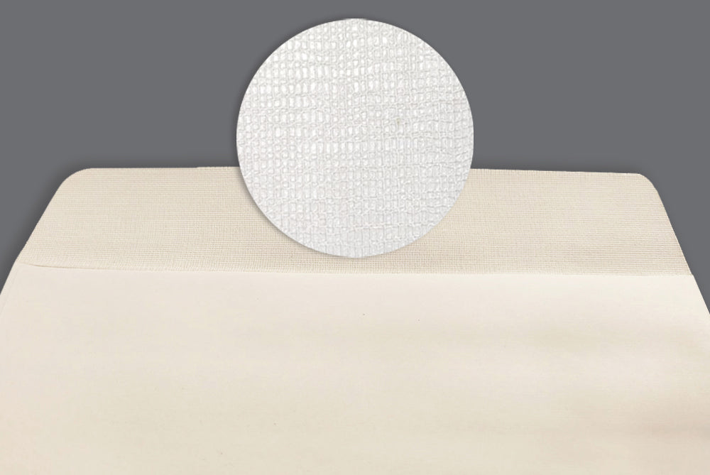 White Deep Knitted PREMIUM Cloth Lined Envelope Size : 12.25" x 10" (31.10 x 25.4 mm)  Pack of 25 Envelope SKU : 798