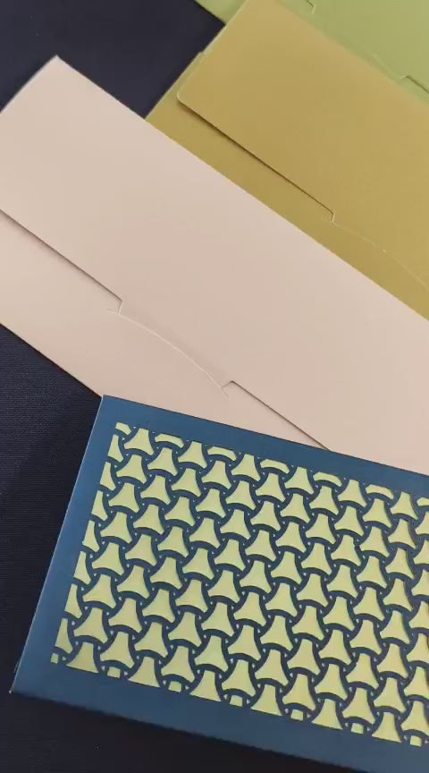Laser Cut Gift Envelope Size : 7" x 3.35"  Inch Pack of 10 Envelope ME-01114