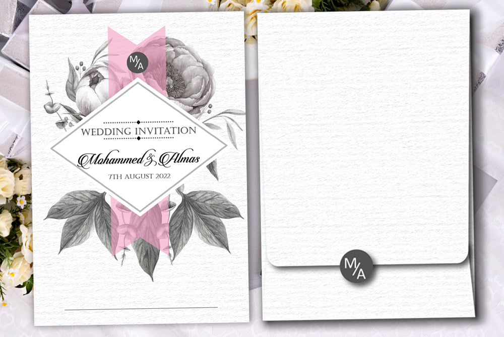 Set of 100 Digital Print + E - Invite SWC 0065