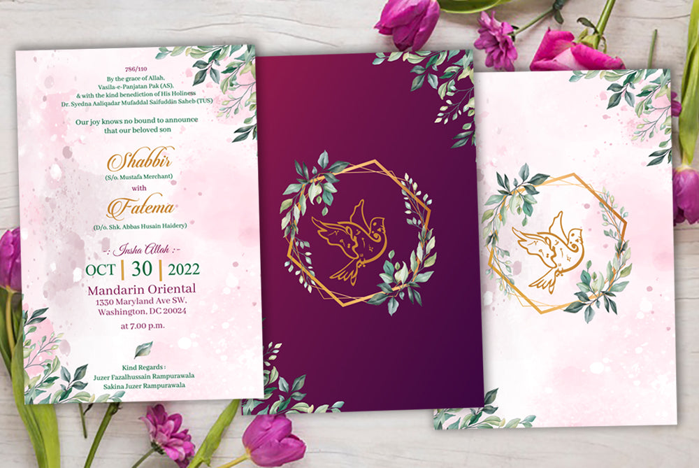 Set of 100 Digital Print + E - Invite SWC 0066