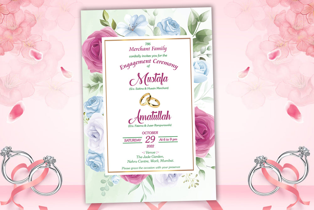 Set of 100 Digital Print + E - Invite SWC 0070