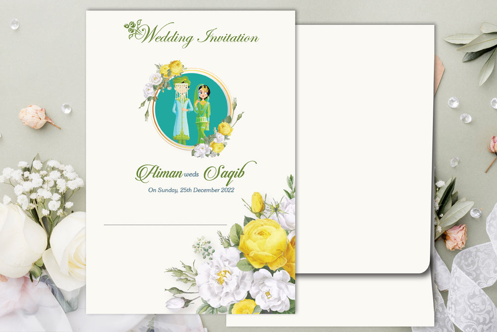 Set of 100 Digital Print + E - Invite   SWC 0053