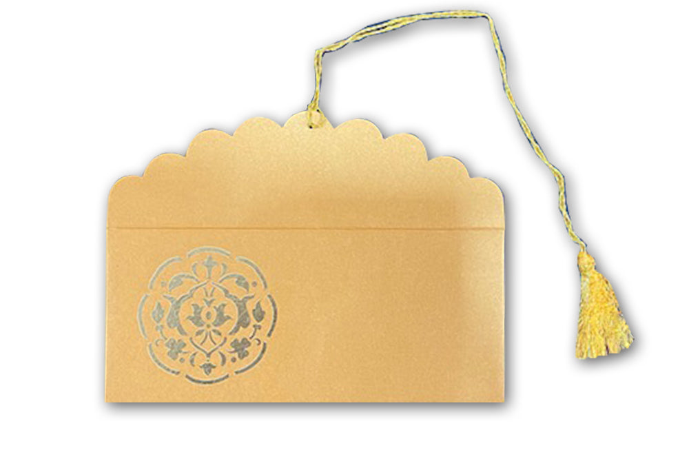 Laser Cut Gift Envelope Size : 7.25 x 3.25 Inch Pack of 5 Envelope ME-01023 Assorted Colours