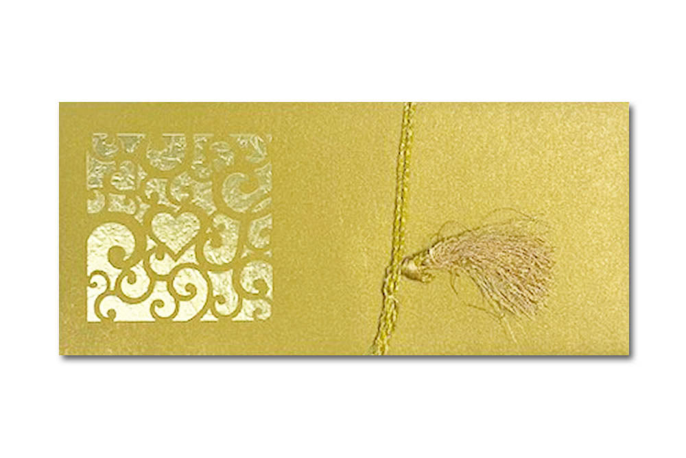 Laser Cut Gift Envelope Size : 7.25 x 3.25 Inch Pack of 5 Envelope ME-01029 Assorted Colours