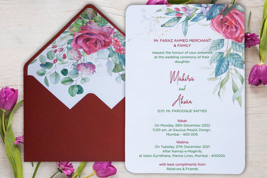 Set of 100 Digital Print + E - Invite SWC 0077