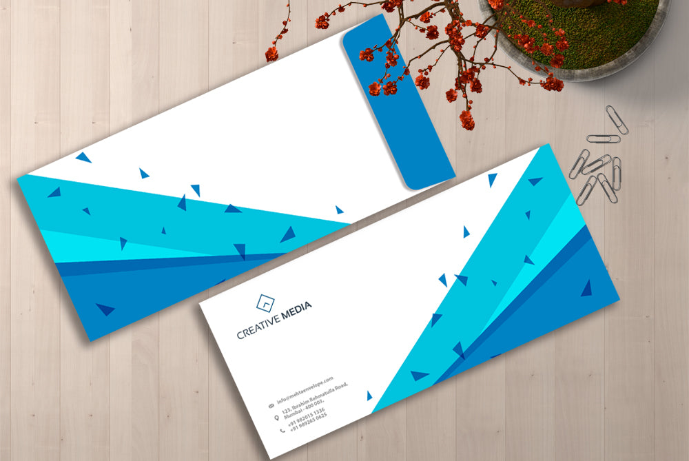 #10 Size : 9.5 x 4.125  Multi Colour Print 100 GSM Office Envelope 100 Piece Orientation : Vertical ME-395